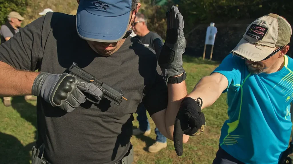 When it comes to the fighting portion, you must have a combative fighting stance.