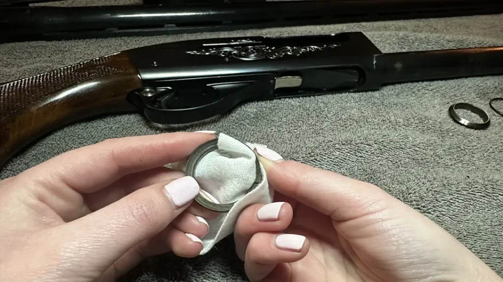 Every part of the shotgun was cleaned.