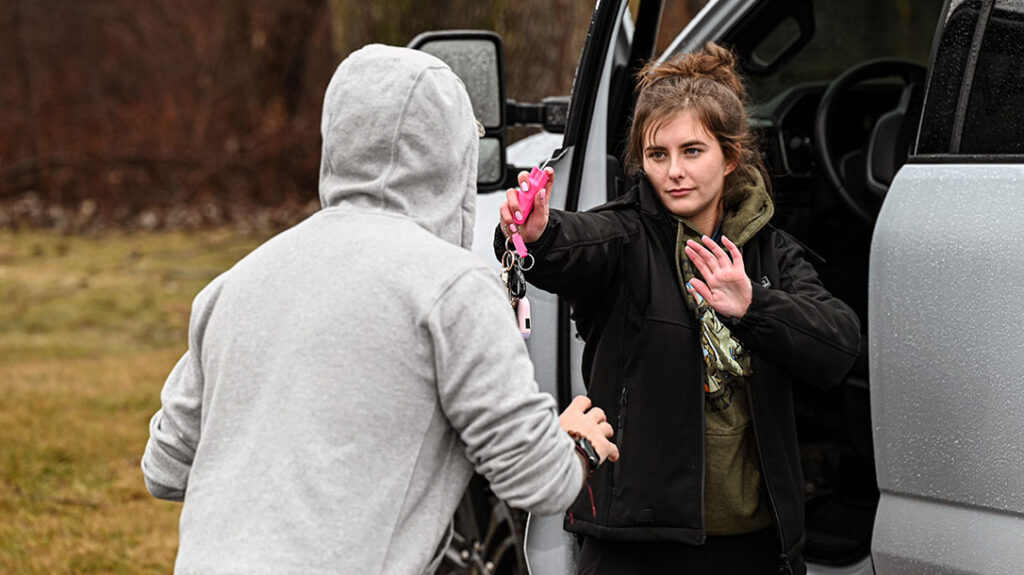 Pepper spray is a great self-defense tool for women.