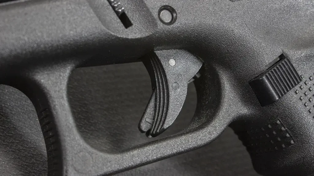 The safety in integrated into the trigger.