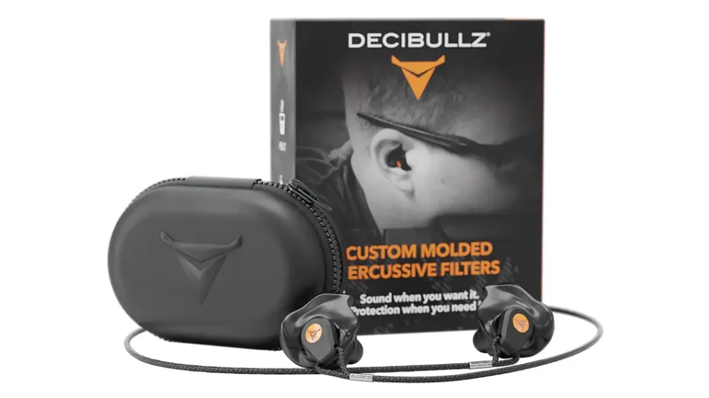 Ear and Eye Protection: Decibullz Custom Molded Percussive Shooting Filter Earplugs.