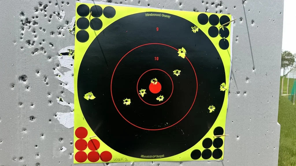 Week two dry-fire training results.