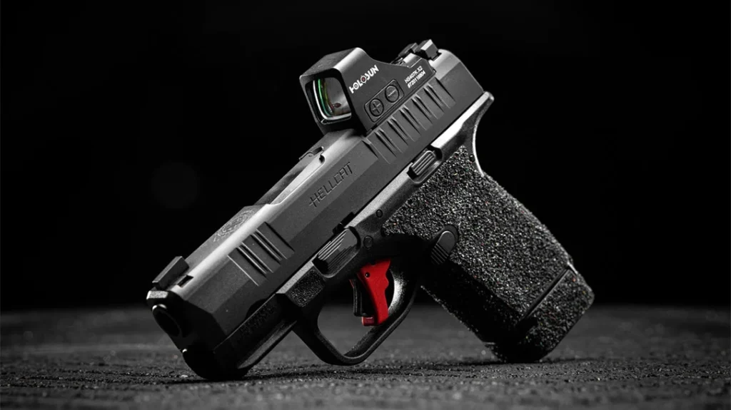 Small-framed pistols are easy to conceal but harder to control the recoil and handling due to their lighter weight.