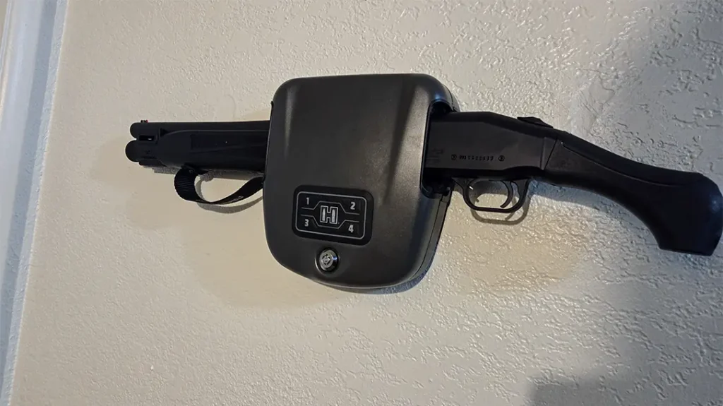 The RAPiD Safe Shotgun Wall Lock is easy to mount.