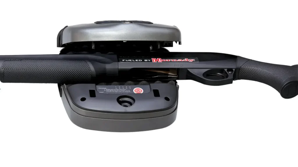 The RAPiD Safe Shotgun Wall Lock runs on AC or batteries.