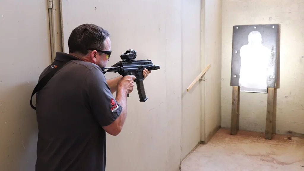 The trigger felt a little mushy at the beginning, but then it breaks really clean.