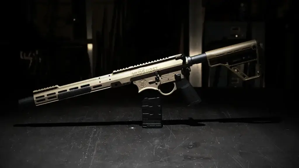 Suppressed 300 Blackout rifle.