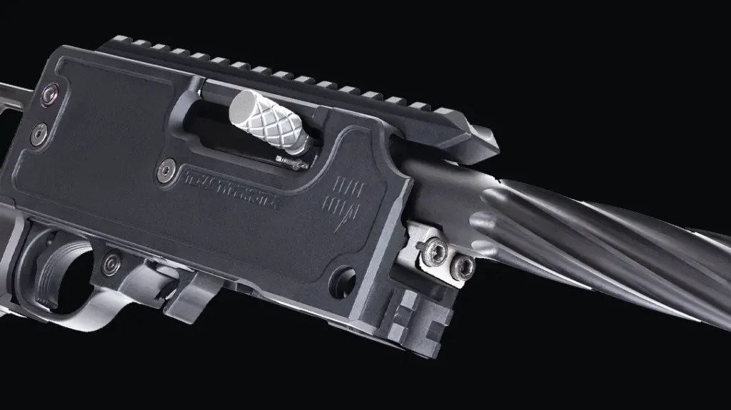 The Texas Typewriter is chambered in .22LR.