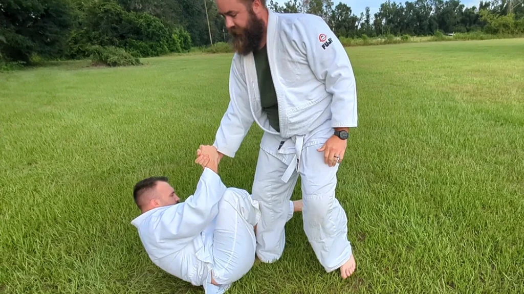 With Judo, there is a big focus on learning to fall correctly.