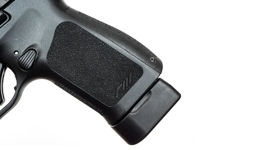 Also assisting with better control is the grip texturing, similar to a Springfield Hellcat, though maybe not as grippy.