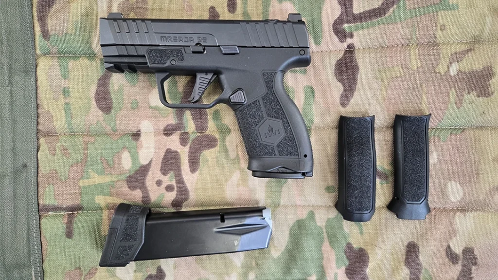 Three interchangeable backstraps let shooters customize their gun with a personalized fit.