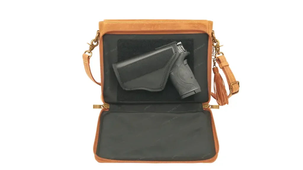 Gun Tote&rsquo;n Mamas - Clutch Concealed Carry Purse Distressed Buffalo.