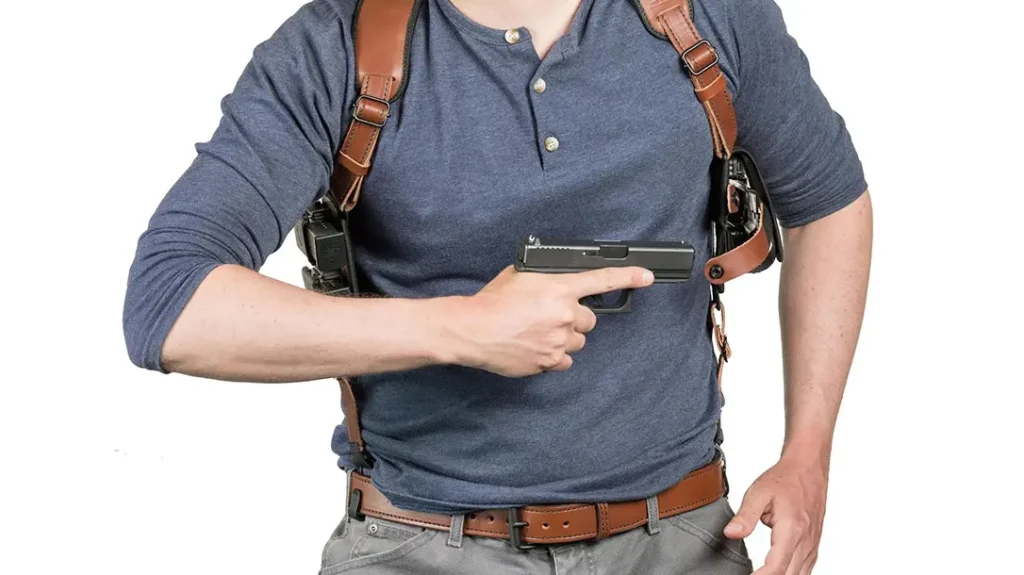 Other methods of carrying on the body include shoulder holsters, ankle or calf holsters, and pocket holsters.