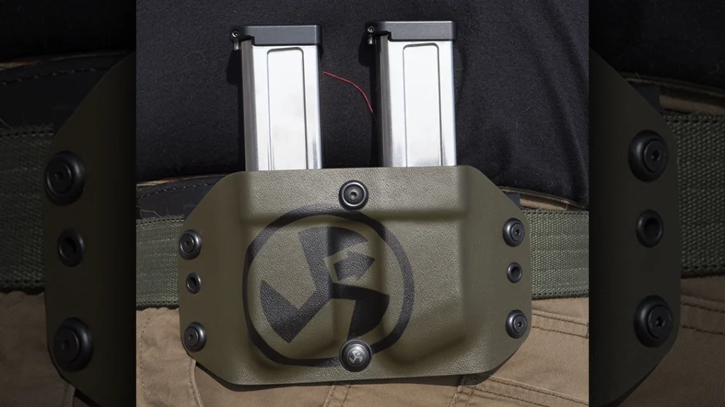 Magazine pouches should match your use. Single, double, or a rack of pouches covering your entire belt.