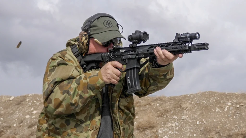This 11-inch barreled AR is about perfect for carbine classes. It fits well among the best guns for training.